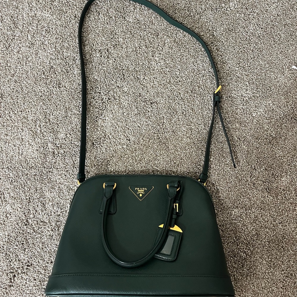 Prada Borsa a Mano Saffiano lux Smeraldo
